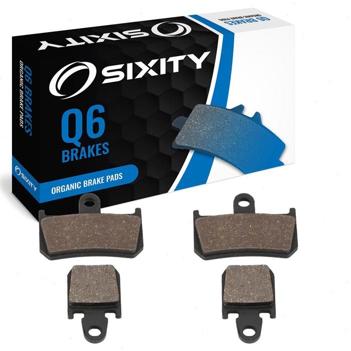 Sixity Organic Brake Pads FA442/4 FA442/4 Front + Rear Replacement