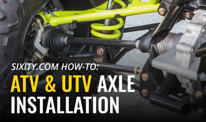 how to replace and install an atv or utv axle
