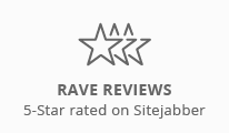 5-star customer rated at sitejabber