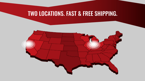 Two locations. Fast & Free shipping.