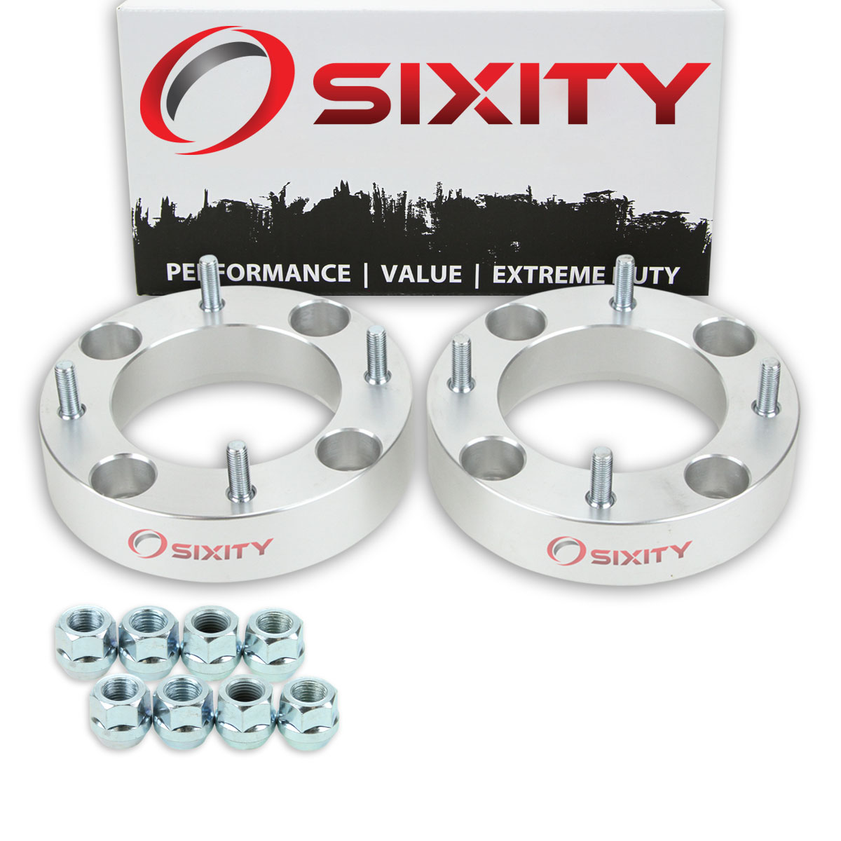Sixity 2 pc 1.5 Inch Cannondale All Models 4/144 Front Wheel Spacers