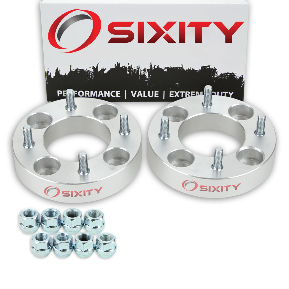 Sixity 2 pc 1.25 Inch 2007 E-TON Vector 250R 4/110 Front Wheel Spacers