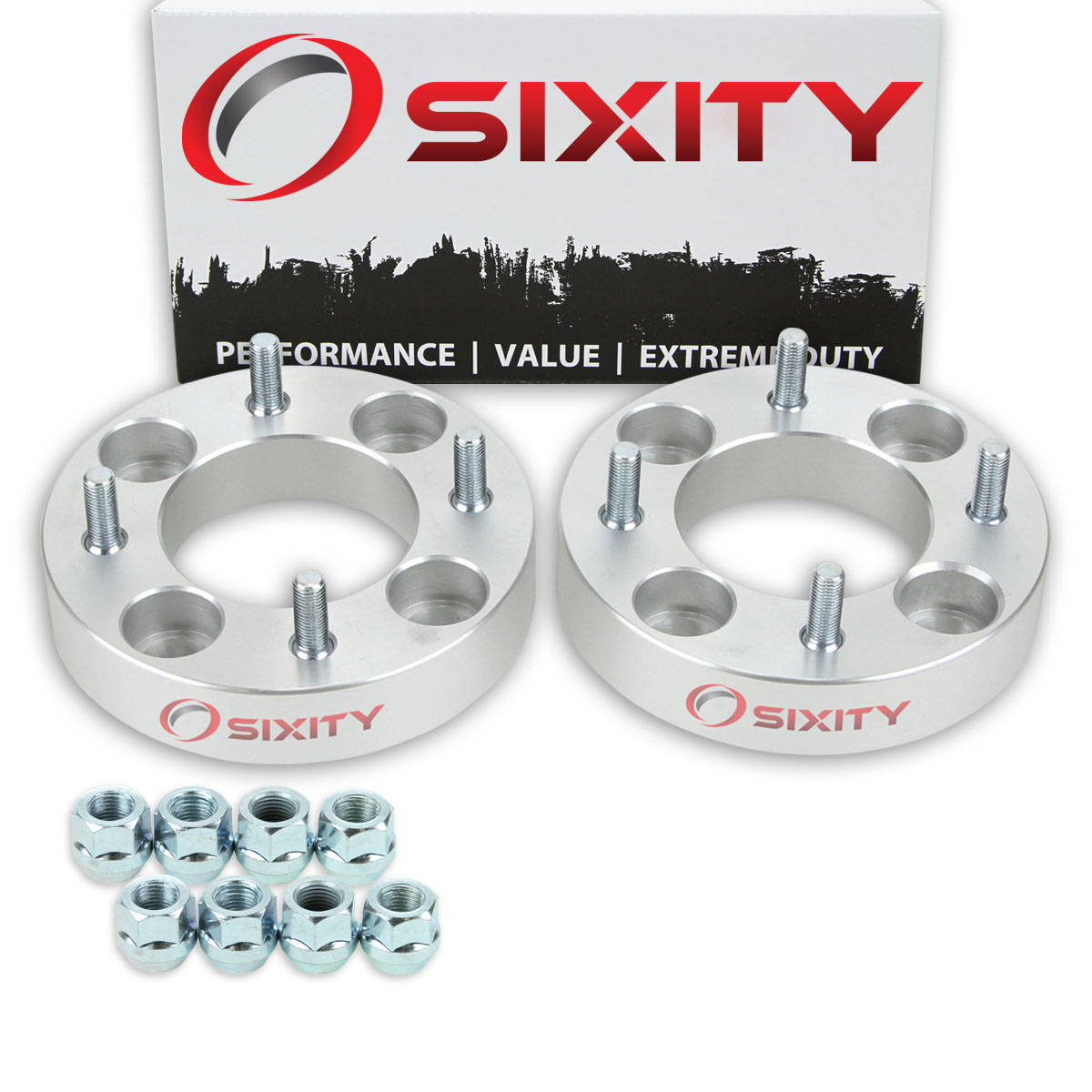 Sixity 2 pc 1.25 Inch 1990-1997 Honda TRX 200 4/110 Front Wheel Spacers