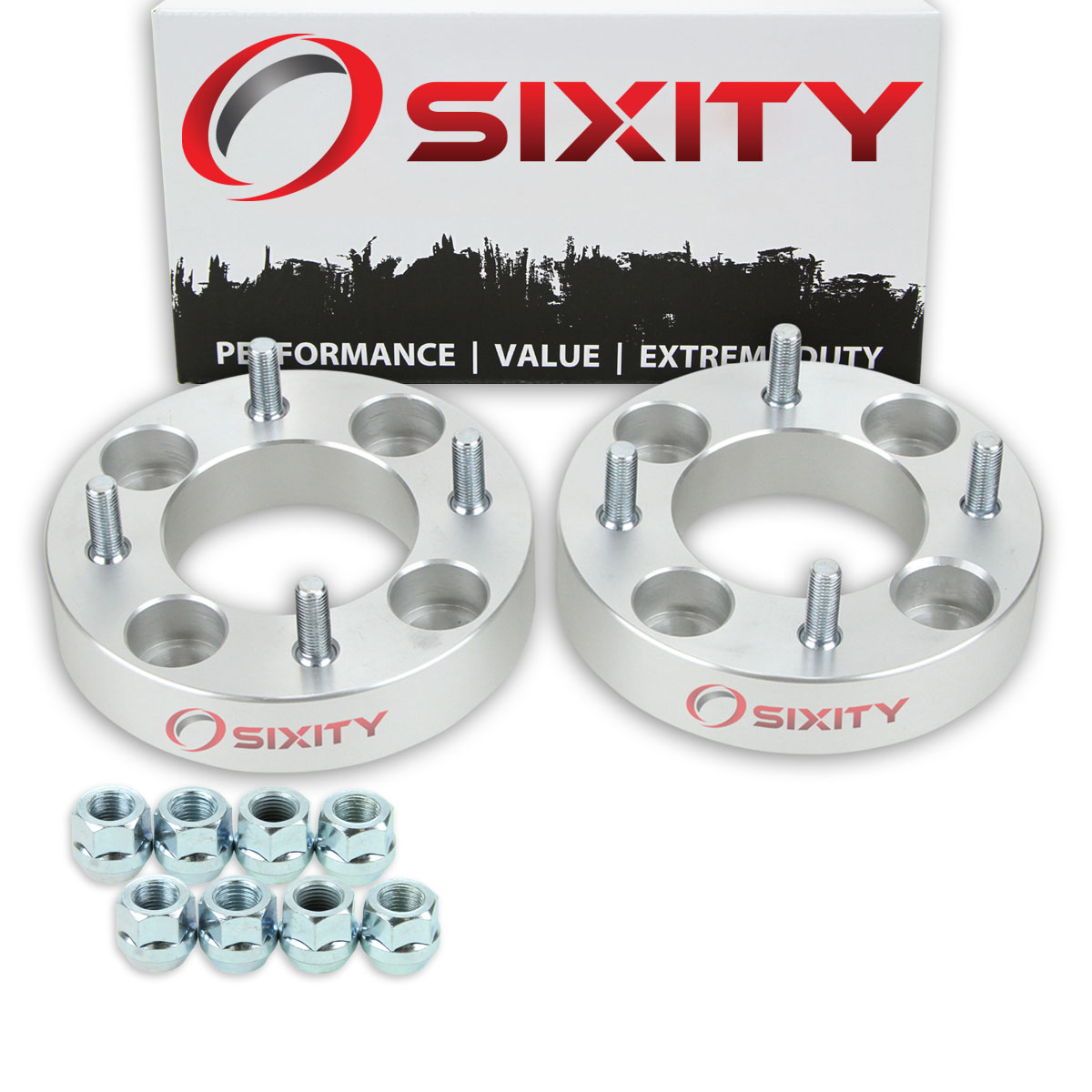 Sixity 2 pc 1.25 Inch 1988-2000 Honda TRX 300 2x4 4/110 Front Wheel Spacers