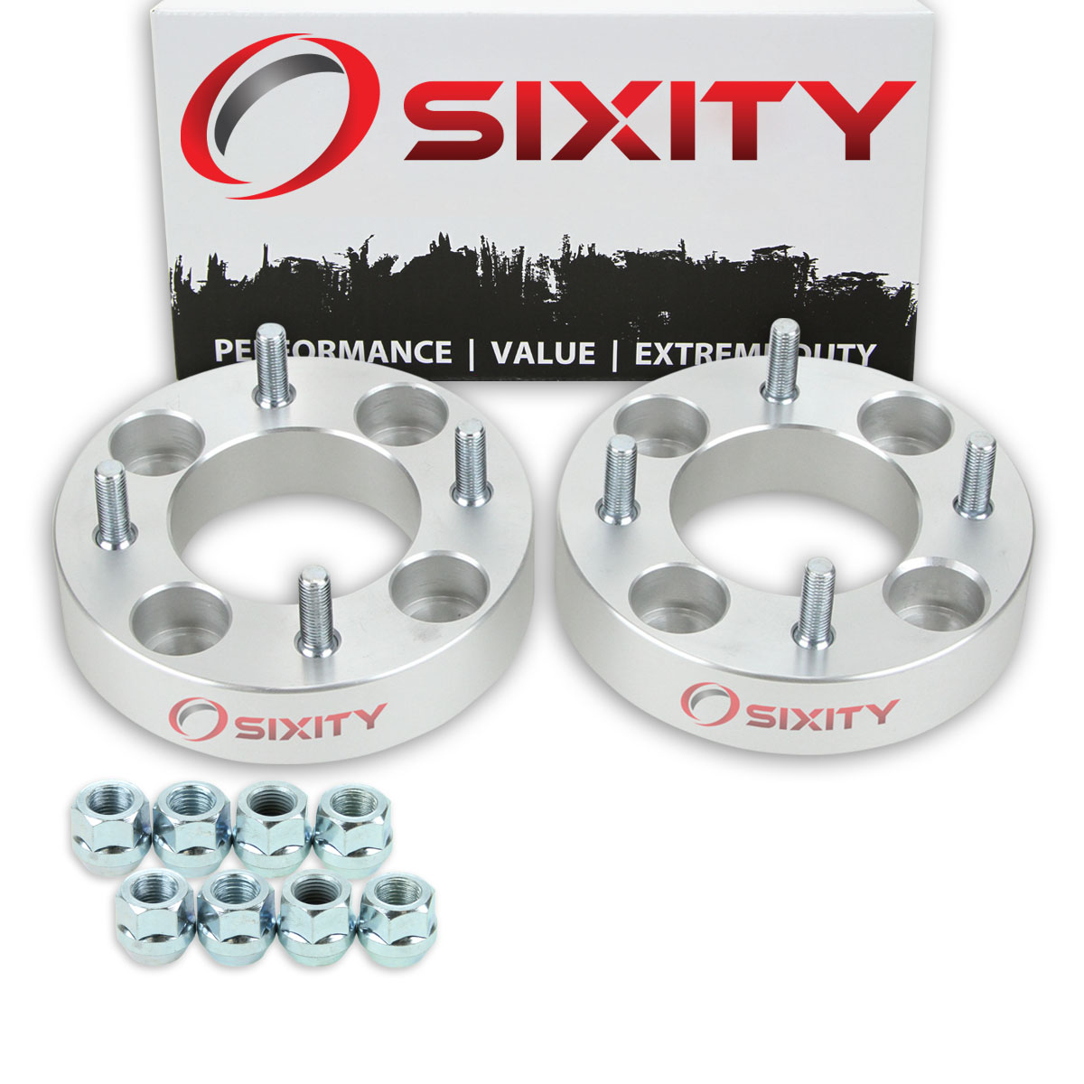 Sixity 2 pc 1.25 Inch 1986-1992 Honda TRX 350 4x4 4/110 Front Wheel Spacers