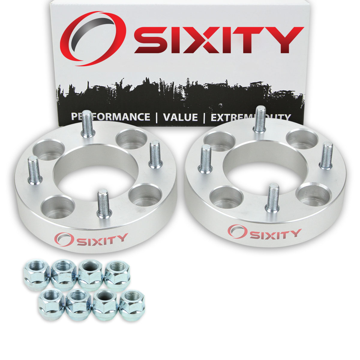 Sixity 2 pc 1.25 Inch Honda Rincon TRX 680 4/110 Front Wheel Spacers