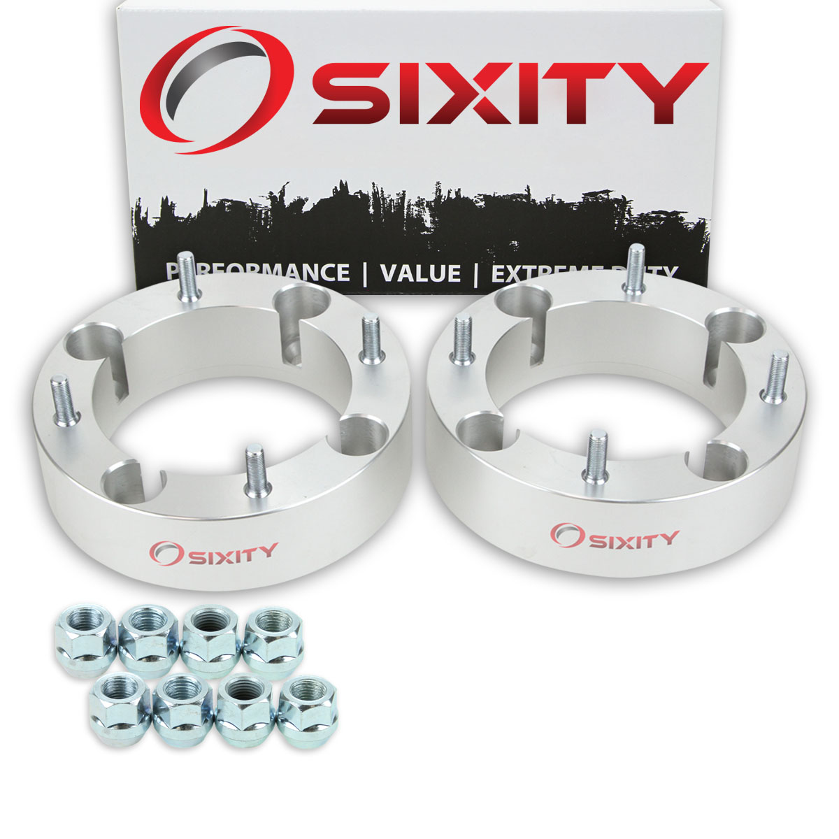 Sixity 2 pc 2 Inch 2008-2010 KTM 450XC 525XC 4/156 Front Wheel Spacers