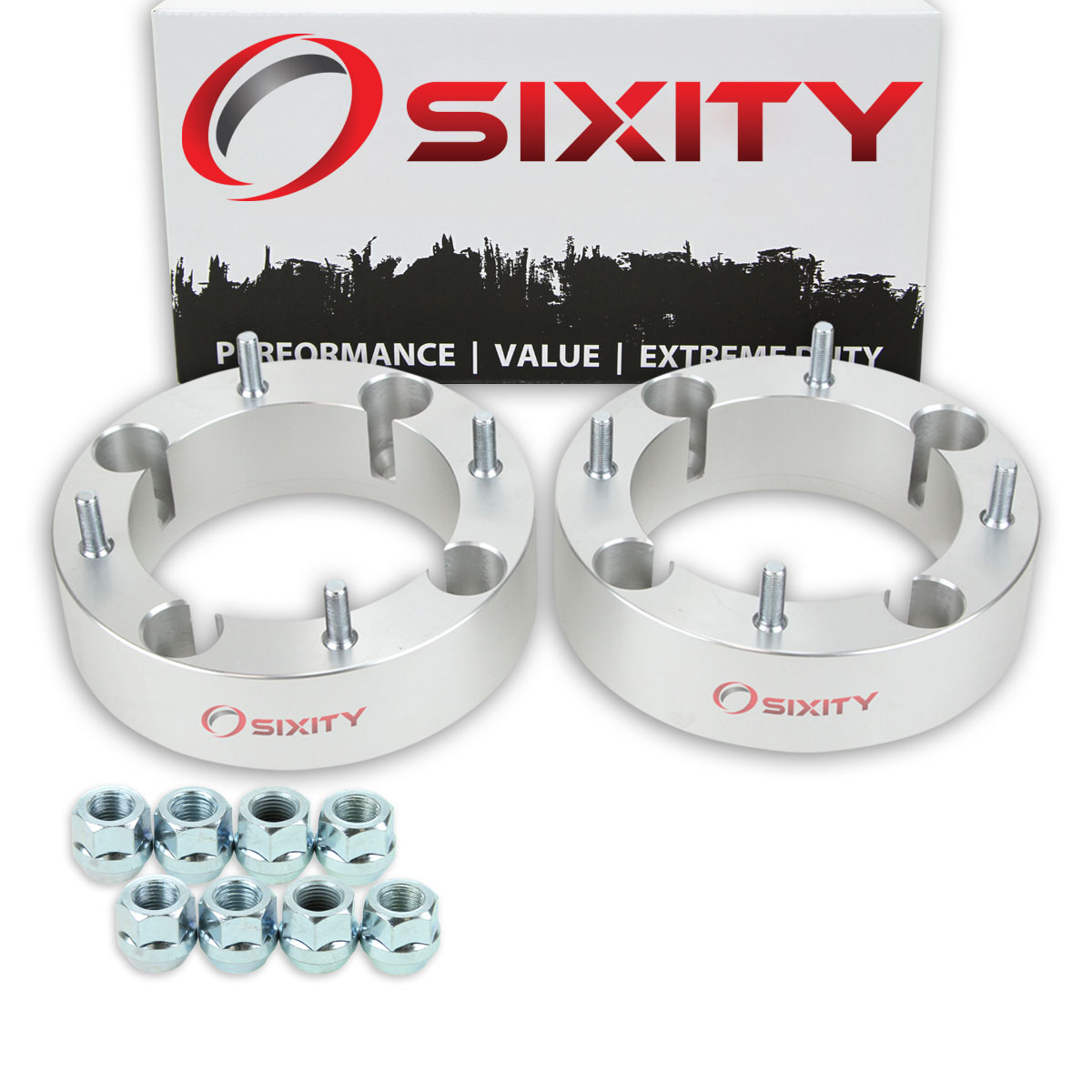Sixity 2 pc 2 Inch Polaris Magnum 300L 4/156 Front Wheel Spacers