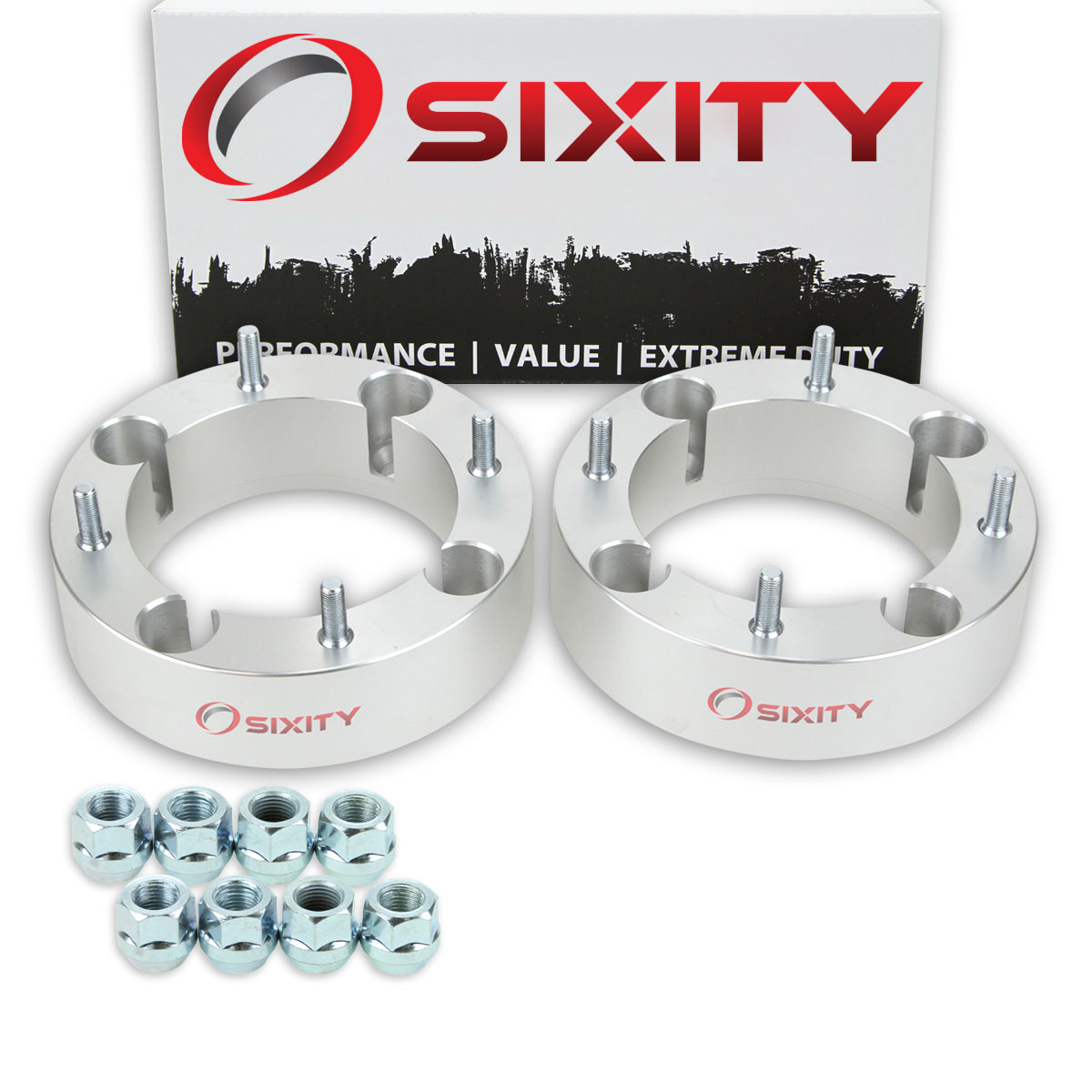 Sixity 2 pc 2 Inch Polaris Magnum 325 4/156 Front Wheel Spacers