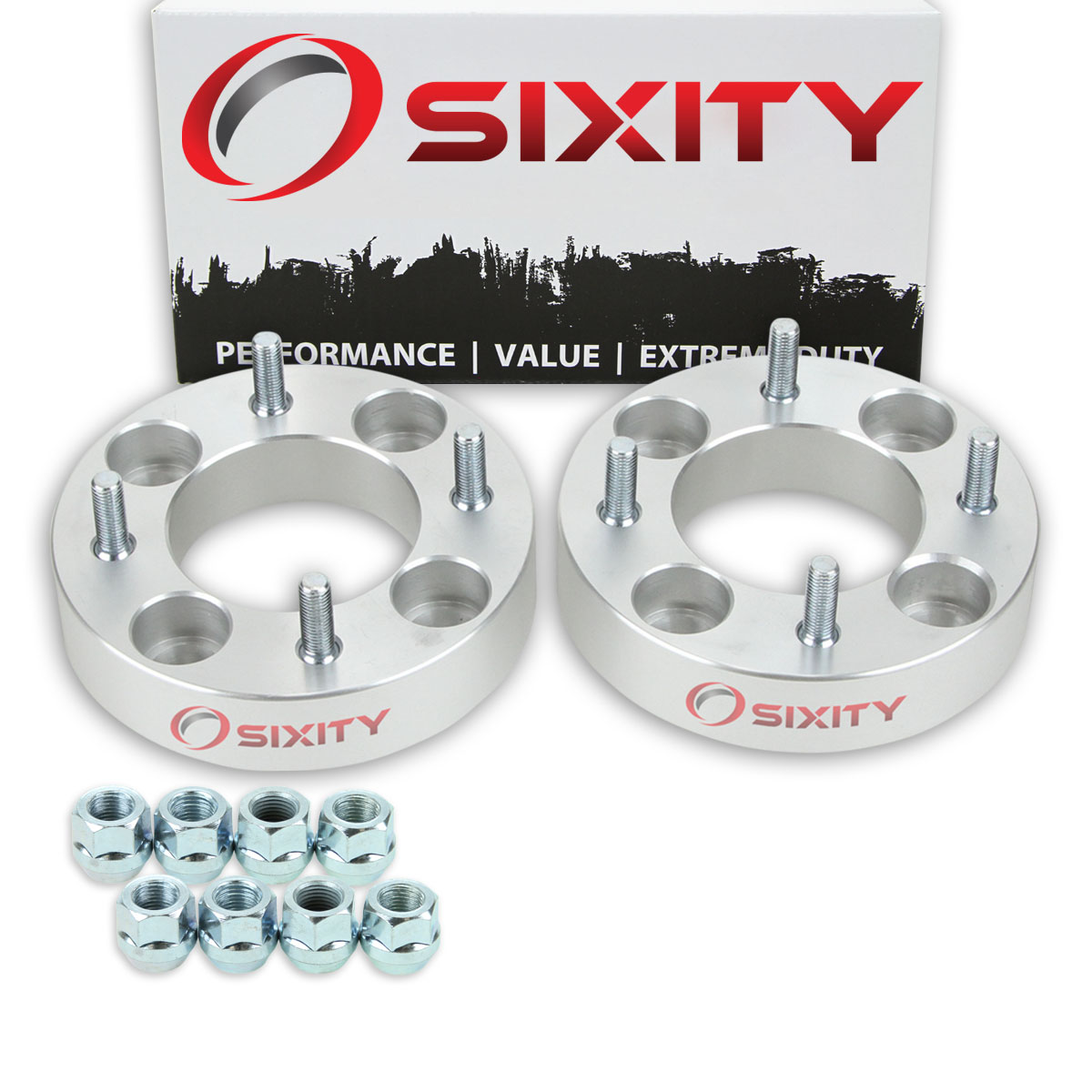 Sixity 2 pc 1.25 Inch Yamaha Timber Wolf YFB 250D 4/110 Rear Wheel Spacers