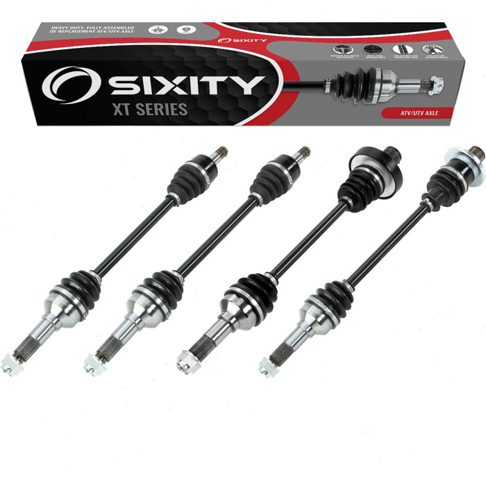 4 pc Sixity XT Front Rear Left Right Axles for 2008-2013 Yamaha YXR700F Rhino 700 FI Ducks Unlimited Special Edition Sport