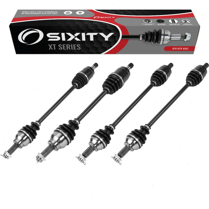 4 pc Sixity XT Front Rear Left Right Axles for 2014 Honda SXS700M2 Pioneer 700 SXS700M4 700-4