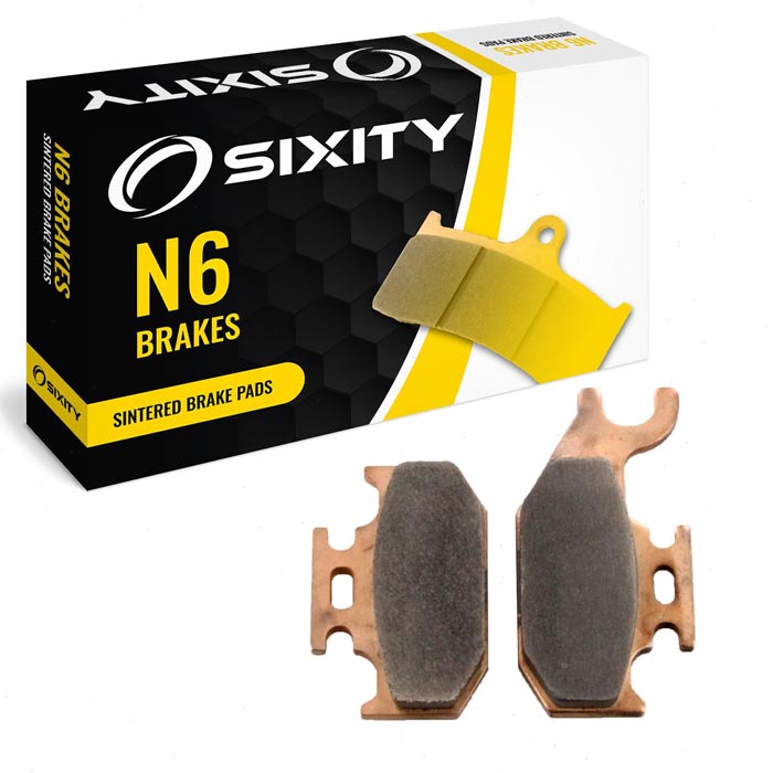 Sixity Rear Sintered Brake Pads 2004 Bombardier Quest 500 4X4