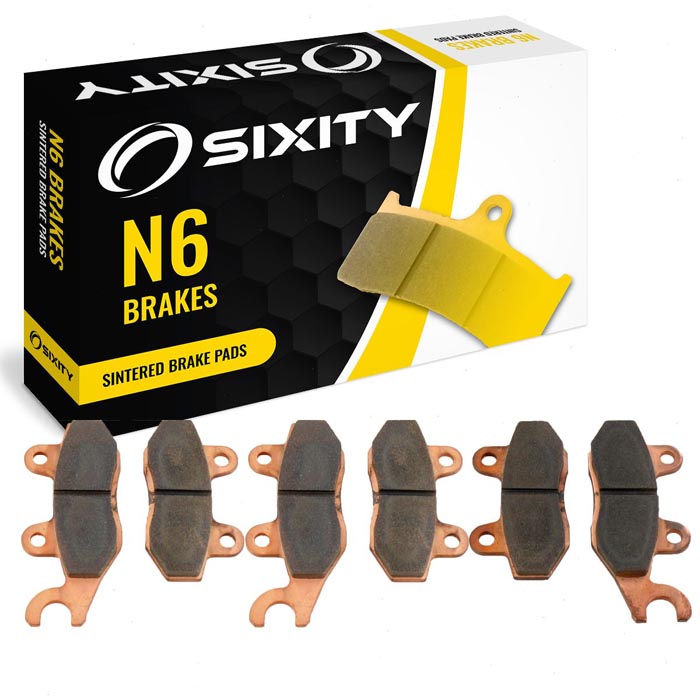 Sixity Front + Rear Sintered Brake Pads 2011-2015 Can-Am Commander 800R