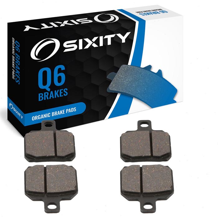 Sixity Front Organic Brake Pads 2000 Bombardier Traxter 500 4x4 Auto XT