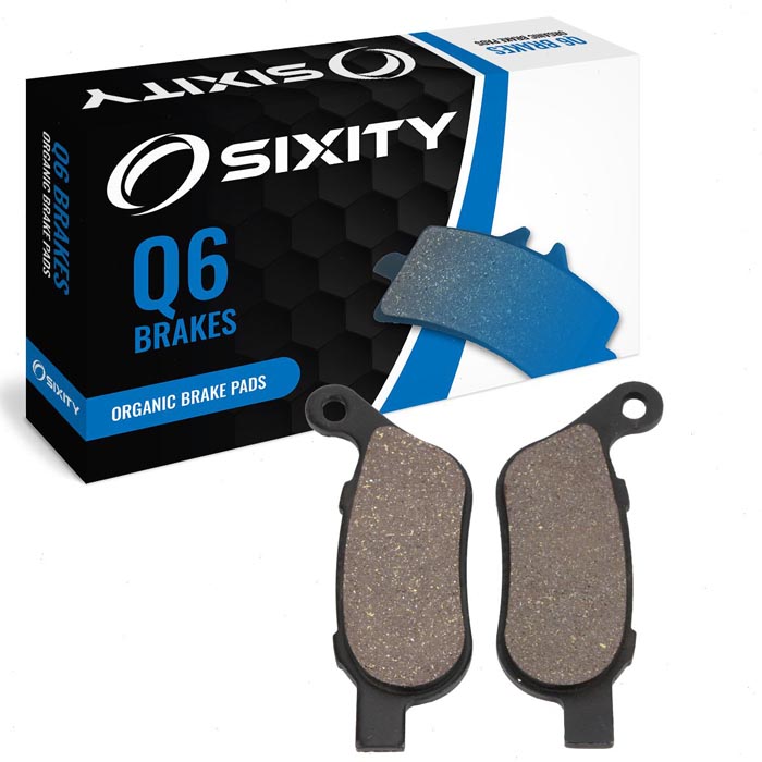 Sixity Rear Organic Brake Pads 2012-2014 Harley Davidson FLSTC Heritage Softail