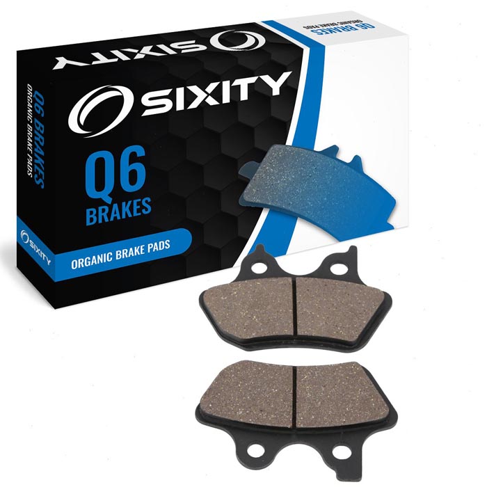 Sixity Rear Organic Brake Pads 2000-2006 Harley Davidson FLHRCI Road King Classic