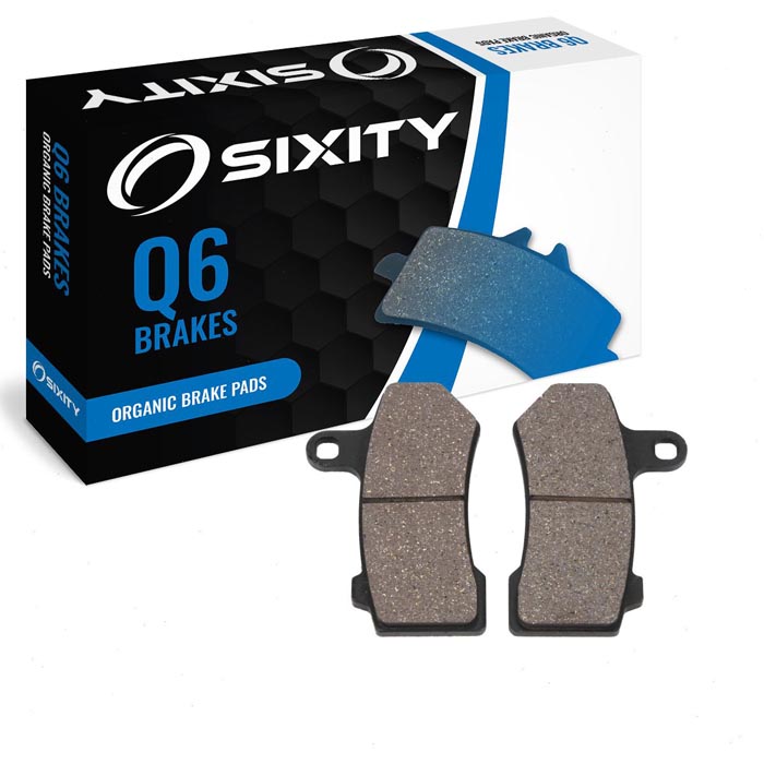 Sixity Rear Organic Brake Pads 2006-2007 Harley Davidson VRSCR Street Rod