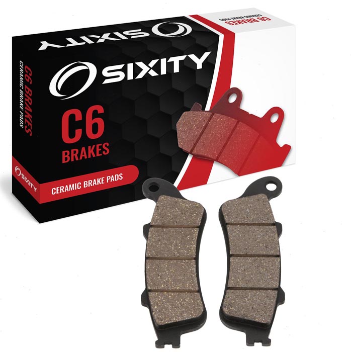 Sixity Front Ceramic Brake Pads 2003-2010 Honda FSC600 Silver Wing Non