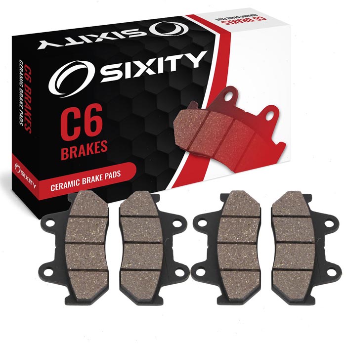 Sixity Front Ceramic Brake Pads 1982 Honda GL1100 Gold Wing 5 Bolt Fixing