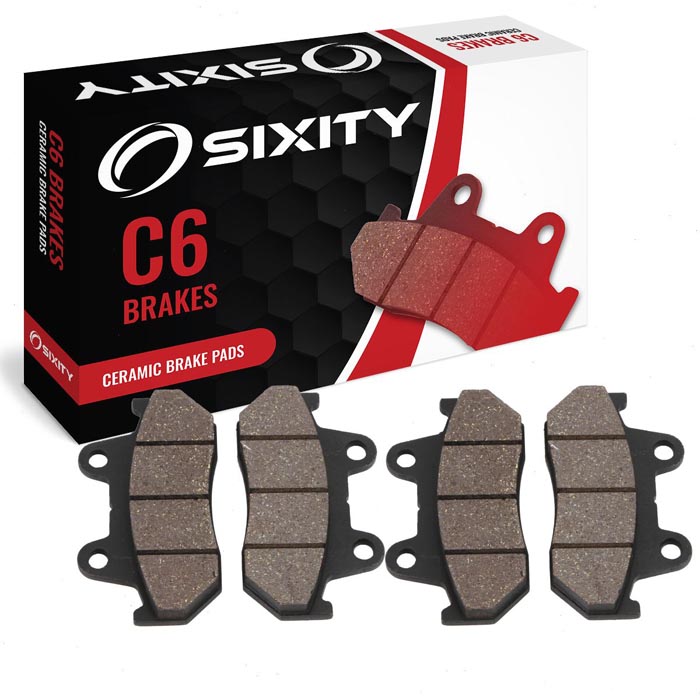 Sixity Front Ceramic Brake Pads 1983 Honda GL1100 Gold Wing 5 Bolt Fixing