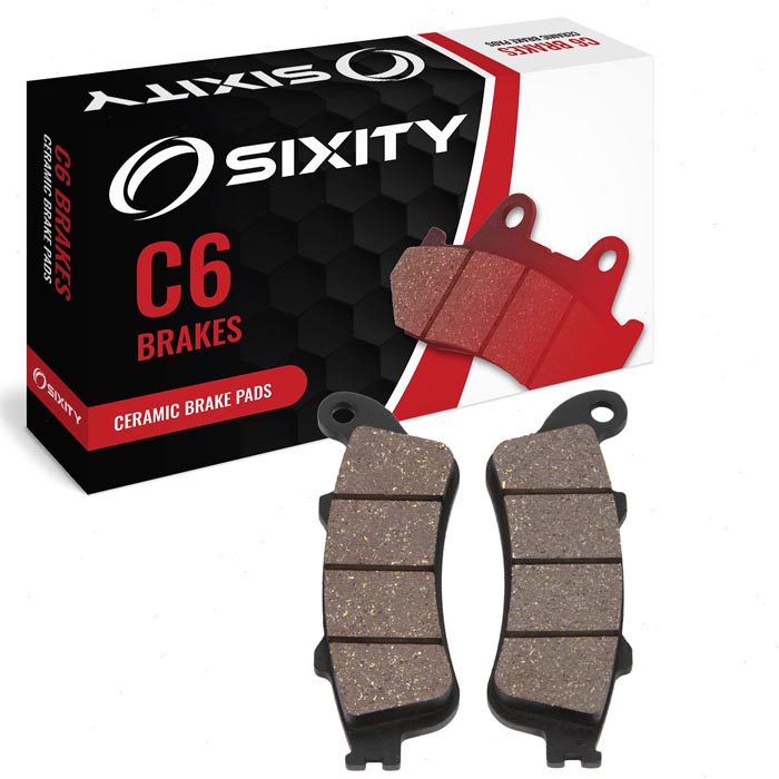 Sixity Rear Ceramic Brake Pads 2012 Honda GL1800A Gold Wing ABS