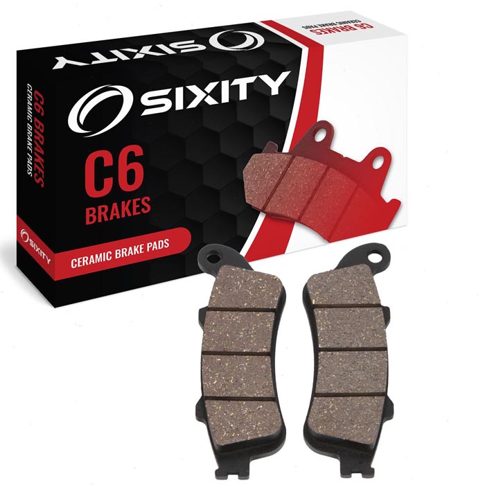 Sixity Rear Ceramic Brake Pads 2010 Honda GL1800A Gold Wing ABS